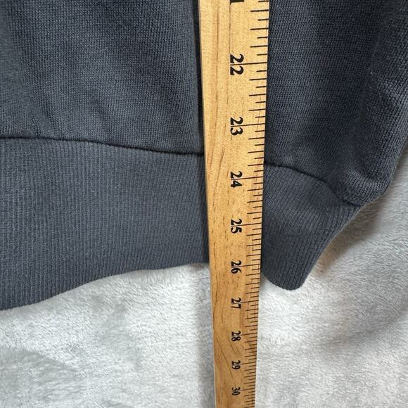 Z Supply NEW Women Sweatshirt S Black Crewneck Wine Cheese Club Pullover Graphic - Picture 8 of 8